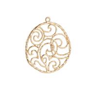 Cubic Zirconia Micro Pave Brass Pendant, gold color plated & micro pave cubic zirconia & hollow 