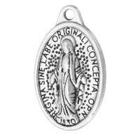 Zink Legierung Saint-Anhänger, Zinklegierung, oval, plattiert, unisex, keine, 16x25x3mm, Bohrung:ca. 2mm, verkauft von kg