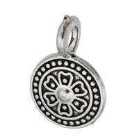 Zinc Alloy Jewelry Pendants, Flat Round, plated, Unisex Approx 4mm 