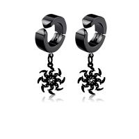 Boucles d'oreilles en acier titane, Placage, bijoux de mode & unisexe & styles différents pour le choix, plus de couleurs à choisir Diamètre inté Environ 9mm, Vendu par PC