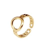 Titanstahl Manschette Fingerring, plattiert, Einstellbar & unisex & hohl, keine, 12mm, verkauft von PC