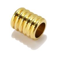 Stainless Steel Large Hole Beads, 304 Stainless Steel, gold color plated, DIY Approx 6mm 