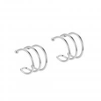 argent sterling 925 Clip boucle d’oreille, Placage, pour femme & creux, plus de couleurs à choisir Vendu par paire