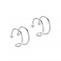 argent sterling 925 Clip boucle d’oreille, Placage, pour femme & creux, plus de couleurs à choisir Vendu par paire