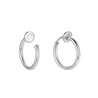 argent sterling 925 Clip boucle d’oreille, Placage, unisexe, plus de couleurs à choisir, 14mm, Vendu par paire