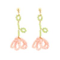 Glass Seed Beads Earring, Zinc Alloy, with Seedbead, fashion jewelry & for woman 