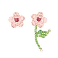 Glass Seed Beads Earring, Zinc Alloy, with Glass Beads, fashion jewelry & for woman 