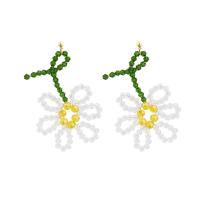 Glass Seed Beads Earring, Zinc Alloy, with Glass Beads, fashion jewelry & for woman 