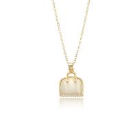 Cubic Zirconia Micro Pave Brass Pendant, gold color plated & micro pave cubic zirconia 