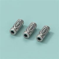 Sterling Silber Spacer Perlen, 925 Sterling Silber, Vintage & DIY, 4x10.8mm, Bohrung:ca. 2.3mm, verkauft von PC