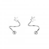 argent sterling 925 Clip boucle d’oreille, Placage, styles différents pour le choix & pour femme, plus de couleurs à choisir, 4*5mm,4.6*4.8mm, Vendu par paire