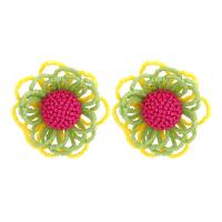 Resin Zinc Alloy Earring, with Resin, fashion jewelry & for woman 