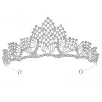 Bridal Tiaras, Zinc Alloy, silver color plated, wedding gift & for woman & with rhinestone, silver color 