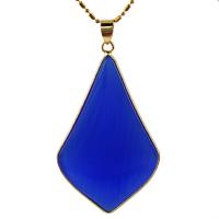 Gemstone Zinc Alloy Pendants, with Zinc Alloy, fashion jewelry & Unisex 