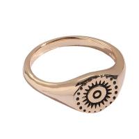 Messing Fingerring, 14 K vergoldet, Modeschmuck & unisex, goldfarben, Größe:6-8, verkauft von PC