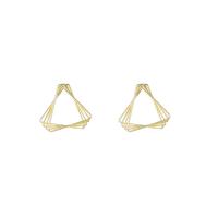 Brass Stud Earring, gold color plated, fashion jewelry & for woman 