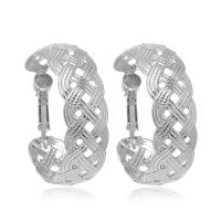 Zinc Alloy Hoop Earring, plated, fashion jewelry & for woman & hollow 