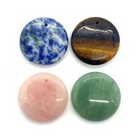 Gemstone Jewelry Pendant, Round, Natural & DIY 30mm 