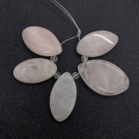 Rose Quartz Pendant, Natural & 5 pieces & DIY, pink, 12*32-22*38mm 