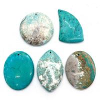 Synthetic Turquoise Pendants, Synthetic Blue Turquoise, Unisex, blue, 35x45- 