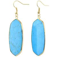 Turquoise Zinc Alloy Earring, with turquoise, fashion jewelry & for woman 