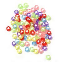 Enamel Acrylic Beads, Flat Round, DIY 