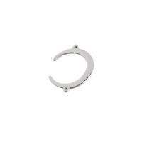 Stainless Steel Charm Connector, 304 Stainless Steel, Moon, plated, 1/1 loop Approx 1.45mm 