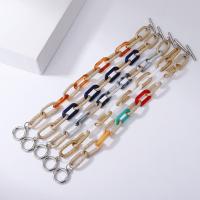 Pulseras de aluminio, con Acrílico, Joyería & para mujer, más colores para la opción, longitud:aproximado 8.07 Inch, Vendido por UD