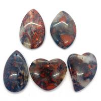 Dragon Blood stone Pendant, random style & 5 pieces, 35x45- 