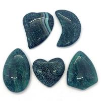 Dragon Veins Agate Pendant, random style & 5 pieces, mixed colors, 35x45- 