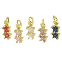 Cubic Zirconia Micro Pave Brass Pendant, gold color plated, micro pave cubic zirconia Approx 3mm 