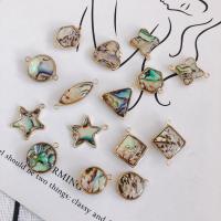 Zinc Alloy Shell Pendants, with Shell, DIY 