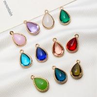 Cubic Zirconia Brass Pendants, Teardrop, high quality plated, DIY & micro pave cubic zirconia 