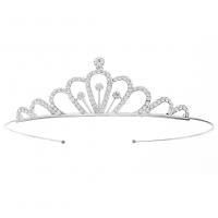 Bridal Tiaras, Zinc Alloy, silver color plated, wedding gift & for woman & with rhinestone, silver color 