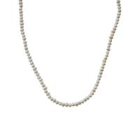 Collier de chaîne en laiton de perles d'eau douce, avec perle d'eau douce cultivée, Placage de couleur d'or, bijoux de mode & pour femme, blanc Environ 36u201442 cm, Vendu par PC