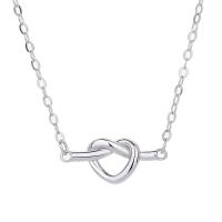 Collier de bijoux en argent , Argent sterling 925, coeur, Placage, bijoux de mode & pour femme, plus de couleurs à choisir Environ 17.7 pouce, Vendu par PC