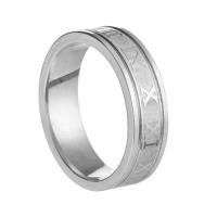 Titan Stahl Fingerring, Titanstahl, silberfarben plattiert, unisex & verschiedene Größen vorhanden, verkauft von PC