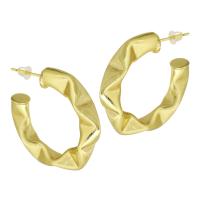 Brass Stud Earring, gold color plated, for woman 