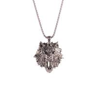 Collier de bijoux de titane, Acier titane, avec Pendentif en alliage de zinc, animal, styles différents pour le choix & pour homme, couleur originale Environ 27.56 pouce, Vendu par PC