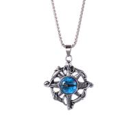 Collier de bijoux de titane, Acier titane, avec Pendentif en alliage de zinc, pour homme & creux, plus de couleurs à choisir Environ 27.56 pouce, Vendu par PC