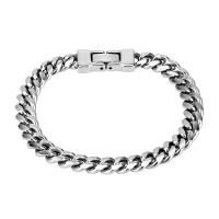 Acier inoxydable 304 bracelet, poli, bijoux de mode & longueur différente pour le choix & pour homme, couleur originale, 8mm, Vendu par PC