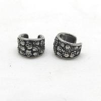 Ohrring-Manschette, 316 Edelstahl, Schädel, Vintage & unisex & Schwärzen, 14x9.7x2.8mm, verkauft von Paar