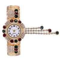 Pulsera Reloj de Moda, acero inoxidable, con Vidrio & aleación de zinc, Joyería & para mujer & con diamantes de imitación, más colores para la opción, 190mm, Vendido por UD