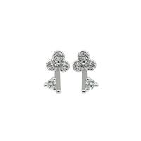 Arete de plata esterlina, Plata de ley 925, chapado, para mujer & con diamantes de imitación, más colores para la opción, 9mm, Vendido por Par