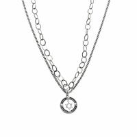 Collier de bijoux en argent , Argent sterling 925, bijoux de mode & pour femme & creux Environ 23.6 pouce, Vendu par PC