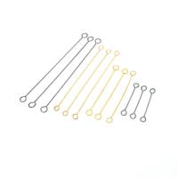 Stainless Steel Eyepins, 304 Stainless Steel, Stick, Galvanic plating, DIY & machine polishing 