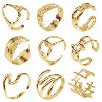 Titanstahl Manschette Fingerring, plattiert, Einstellbar & unisex & hohl, keine, verkauft von PC