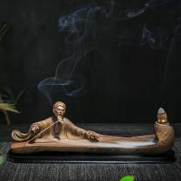 Incense Smoke Flow Backflow Holder Ceramic Incense Burner, Porcelain, half handmade, for home and office & durable 