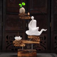 Incense Smoke Flow Backflow Holder Ceramic Incense Burner, Porcelain, handmade, for home and office & durable & multifunctional 