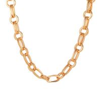 Zink Legierung Eisen Kette, Zinklegierung, mit Verlängerungskettchen von 7cm, goldfarben plattiert, Modeschmuck & für Frau, goldfarben, 10mm, Länge:45 cm, verkauft von PC